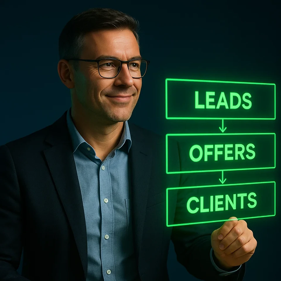 Manager looking at a CRM dashboard